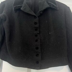 Ann Taylor Black Button-Up Blazer